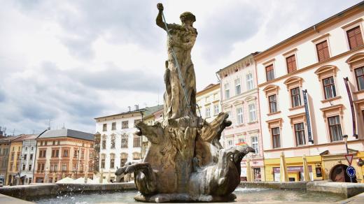 Neptunova kašna v centru Olomouce