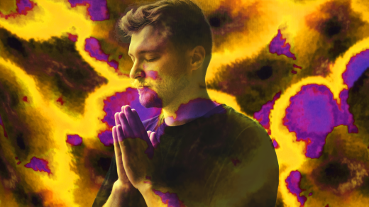 progresivní křesťané vlna zleva zprava modlitba mladý muž