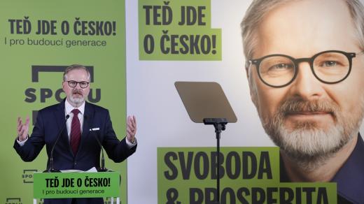 Kampaň koalice Spolu a jejího lídra, premiéra Petra Fialy (ODS)