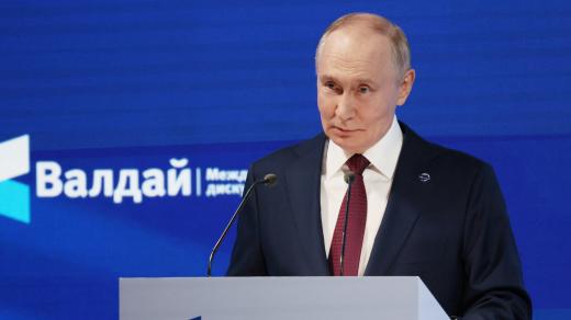 Vladimir Putin na debatě v Soči