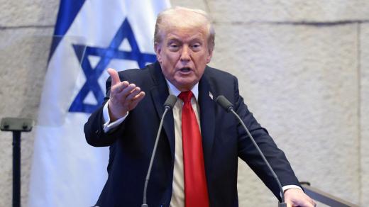 Americký prezident Donald Trump v izraelském parlamentu
