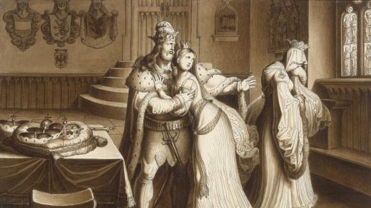 Král Otakar II. s manželkou Kunhutou