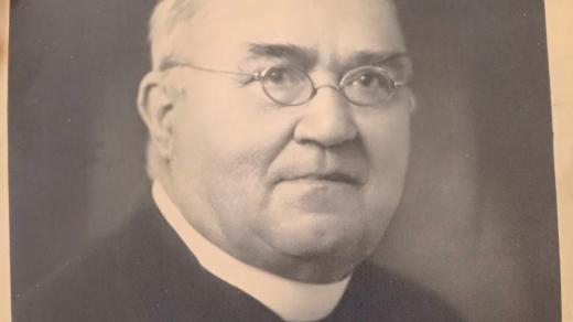 Josef Slavíček na fotografii ve frenštátském muzeu