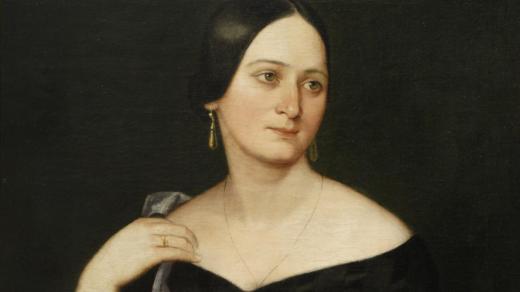 Božena Němcová na slavném portrétu malíře Josefa Hellicha