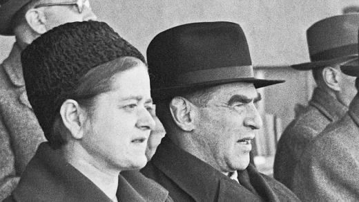 Josefa Slánská a Rudolf Slánský na Dni českoslovesné armády v Praze 28. února 1951
