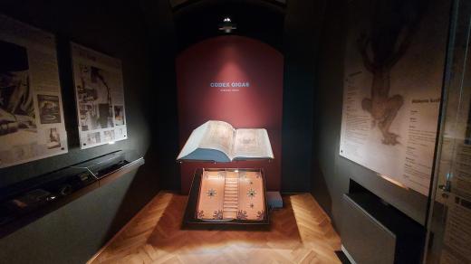 Pohled do expozice Žamberští knihaři a Codex gigas