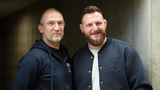 Judista a olympijský šampion Lukáš Krpálek s fotografem a režisérem Adolfem Zikou