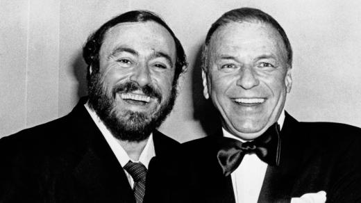 Luciano Pavarotti a Frank Sinatra