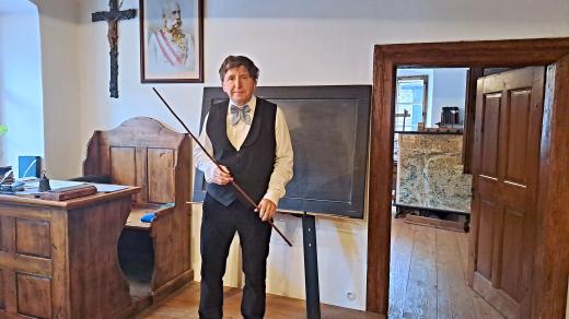 Stanislav Ulčák v Muzeu Obecné školy