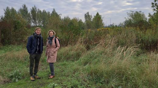 básník a knihovník Petr Ligocký a Alena Bittmarová, mluvčí Knihovny města Ostravy