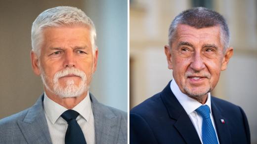 Prezident Petr Pavel, předseda ANO Andrej Babiš