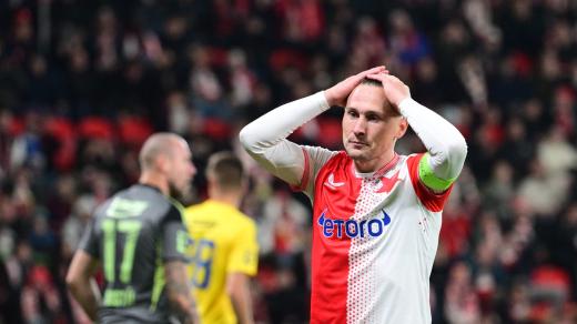 Jan Bořil ze Slavie po neproměněné šanci