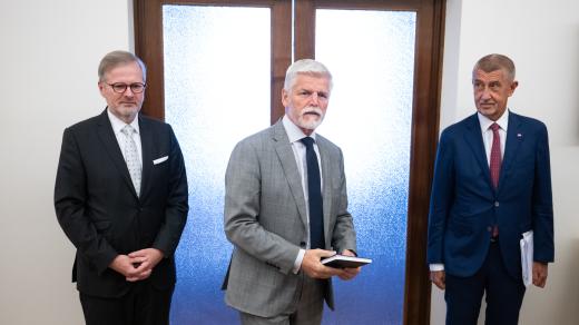 Petr Fiala a Andrej Babiš se sešli u prezidenta