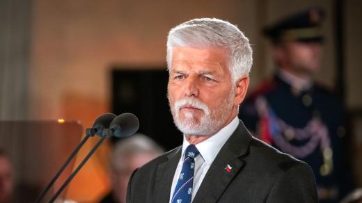 Prezident Petr Pavel během proslovu na slavnostním předávání státních vyznamenání