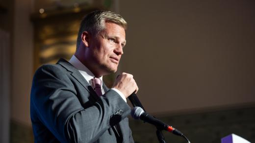 Europoslanec Filip Turek na zahájení závěrečné fáze volební kampaně strany Motoristé sobě