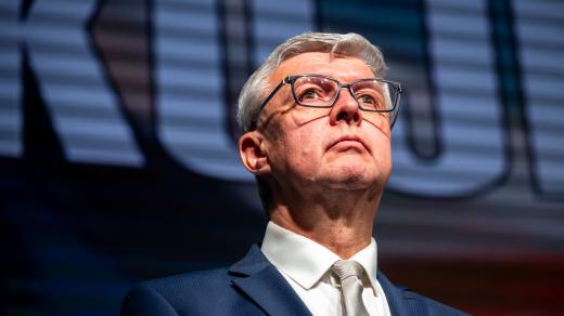 Volební štáb hnutí ANO. Na snímku místopředseda Karel Havlíček