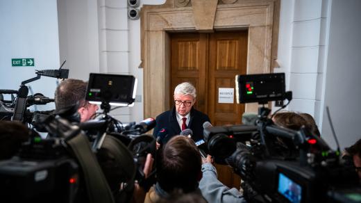 Místopředseda hnutí ANO Karel Havlíček po programovém jednání mezi ANO, SPD a Motoristy