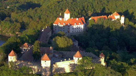 Hrad Veveří - letecký pohled