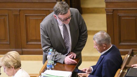 Ministr financí Zbyněk Stanjura a předseda hnutí ANO Andrej Babiš