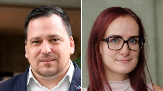 Tomáš Zdechovský (KDU-ČSL) a Markéta Gregorová (Piráti)