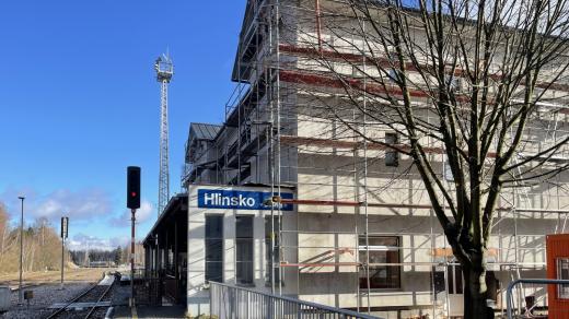 Opravované nádraží Hlinsko v Čechách