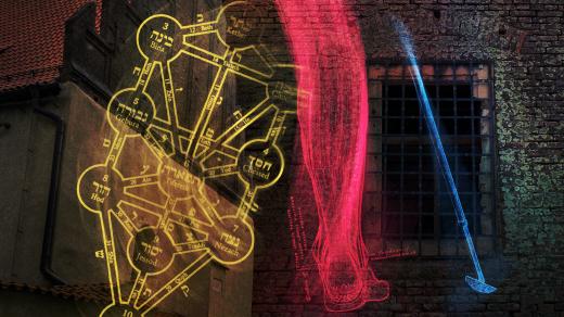 Svítící pařez stromu Sefír