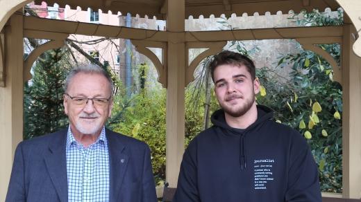 Certifikovaný lektor mediální obezřetnosti Zdeněk Svoboda (vlevo) a Daniel Pařízek z Novinářského inkubátoru