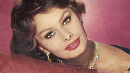 Sophia Loren na pohlednici