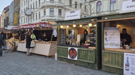 Stánky na náměstí Svobody v Brně