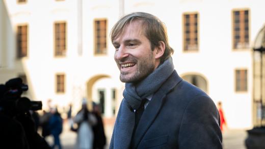 Kandidát na ministra zdravotnictví za ANO do budoucí vládní koalice ANO, SPD a Motoristů Adam Vojtěch přichází na konzultaci s prezidentem Petrem Pavlem,
