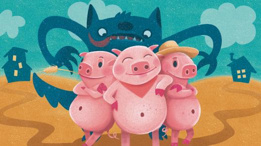 Při prasátka se musí vypořádat s vlkem