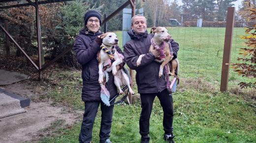 Markéta a Jiří Hájkovi s fenkami Lily a Pepitou