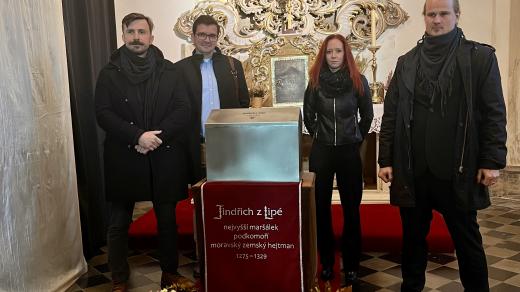 Ostatky Moravského zemského hejtmana Jindřicha z Lipé byly uloženy do hrobky v brněnské bazilice