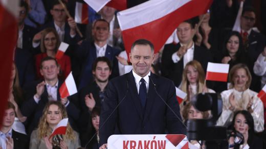 Kandidát na prezidenta strany Právo a spravedlnost Karol Nawrocki