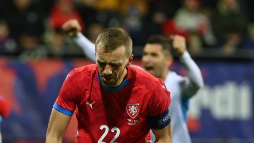 Kapitán Tomáš Souček v zápase se San Marinem