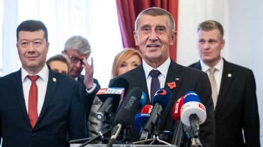 Předseda hnutí ANO Andrej Babiš po podpisu koaliční smlouvy