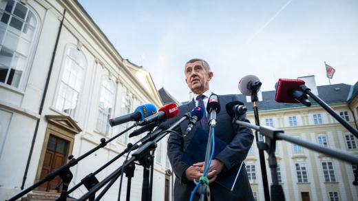 Předseda hnutí ANO Andrej Babiš po schůzce s prezidentem Petrem Pavlem