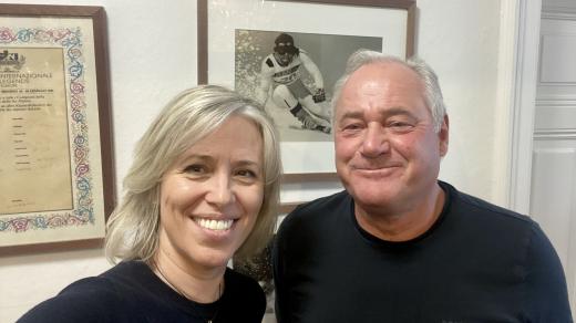 Bohumír Zeman a Alena Zárybnická při natáčení Záletů