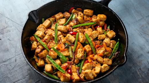 Vegetariánský pokrm s proteinem z houby (ilustrační foto)