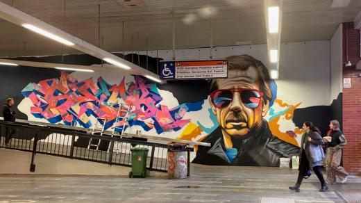 Metro Budějovická graffiti