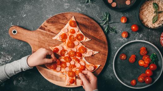 Upečte si pizzu ve tvaru vánočního stromečku