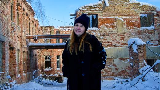 Architektka Tereza Šváchová v arálu Eliášky v Kamenickém Šenově