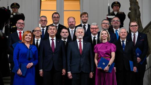 Prezident Petr Pavel na Pražském hradě jmenoval členy vlády Andreje Babiše (ANO)