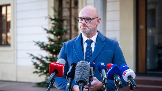 Kandidát na ministra školství, mládeže a tělovýchovy za ANO do budoucí vládní koalice ANO, SPD a Motoristů Robert Plaga po konzultaci s prezidentem Petrem Pavlem