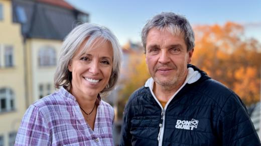 Alena Zárybnická a Ladislav Forejtek, předseda organizačního výboru a zároveň předseda úseku alpských disciplín Svazu lyžařů ČR