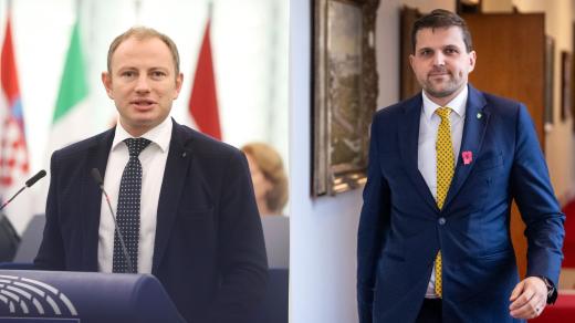 (Zleva) Ondřej Knotek (ANO) a Petr Hladík (KDU-ČSL)
