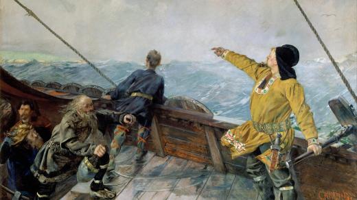 Christian Krohg: Leif Eriksson objevuje Ameriku