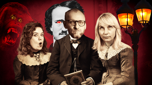 Buchty čtou Vraždy ulici v Morgue, Edgar Allan Poe