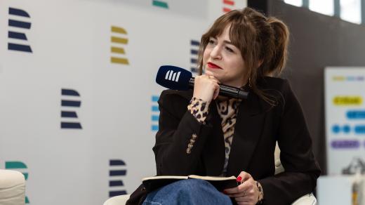 Eva Soukeníková v debatě podcastu Lit na festivalu Svět knihy 2025
