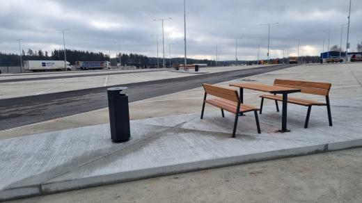 Nová odpočívka na dálnici D5 v Rozvadově ve směru do Německa